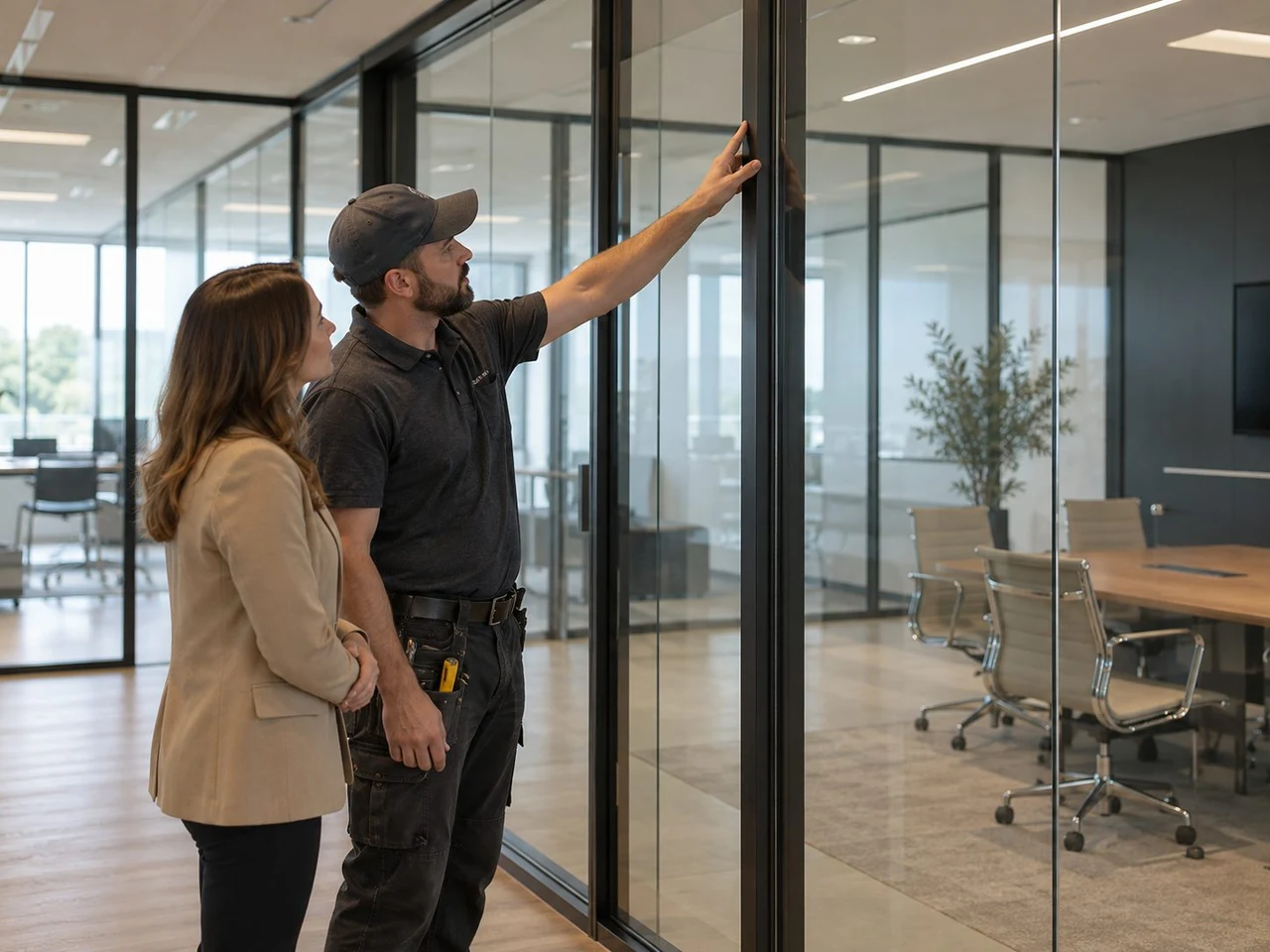 Interior Glass Partitions in Miami Beach, FL by National Glass & Construction