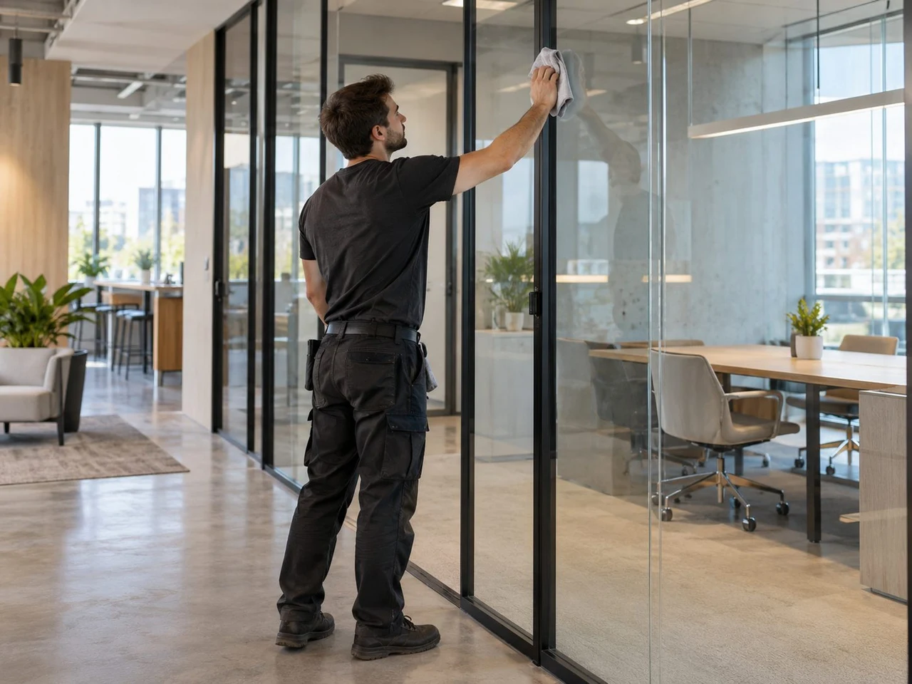 National Glass & Construction interior glass partitions team in Miami Beach, FL