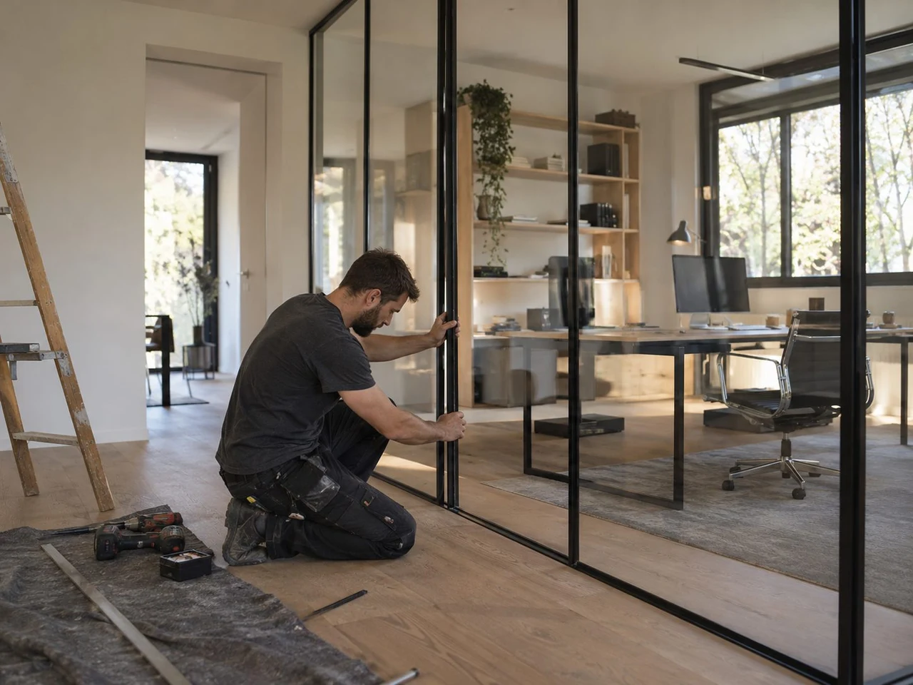 Interior Glass Partitions in Miami Lakes, FL by National Glass & Construction